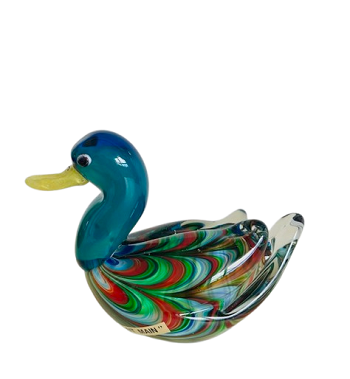 Canard en verre souffle.