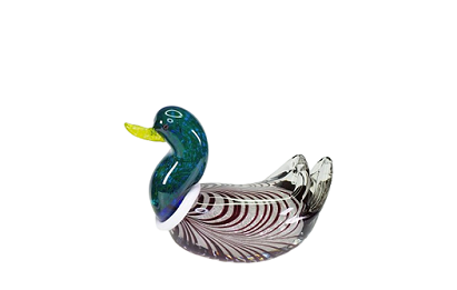 Canard en verre souffle