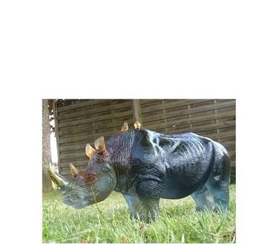 Cristal Daum : Rhinocéros ambre gris