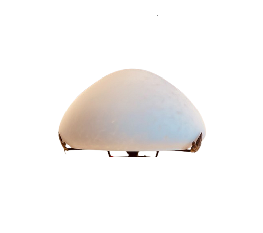 Chapeau de lampe champignon en pâte de verre diamètre 24 cm.