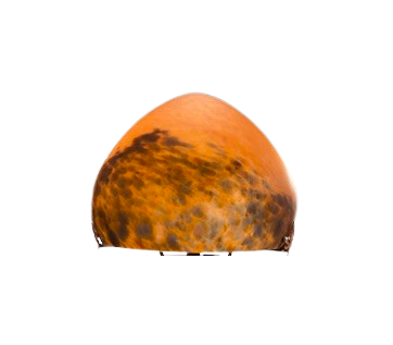 Chapeau de lampe champignon en pâte de verre diamètre 25 cm.
