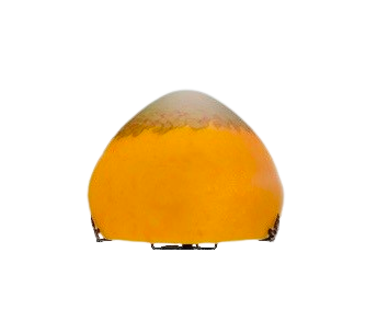 Chapeau de lampe champignon en pâte de verre diamètre 25 cm.