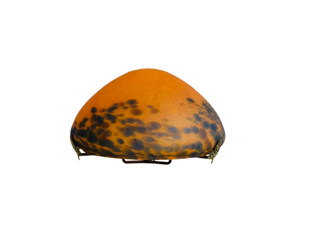 Chapeau de lampe champignon en pâte de verre diamètre 24 cm.