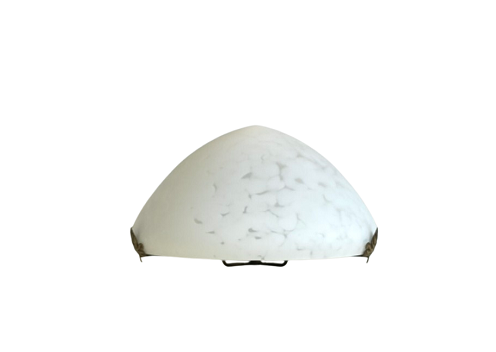 Chapeau de lampe champignon en pâte de verre diamètre 26,5 cm.