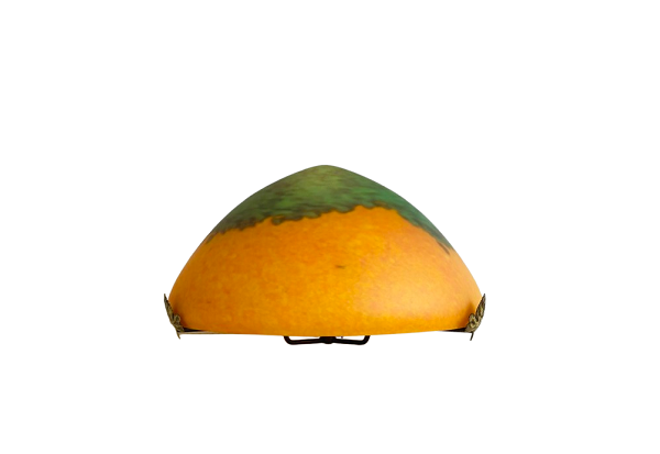 Chapeau de lampe champignon en pâte de verre diamètre 26,5 cm.