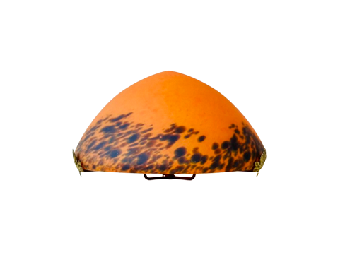 Chapeau de lampe champignon en pâte de verre diamètre 26,5 cm.