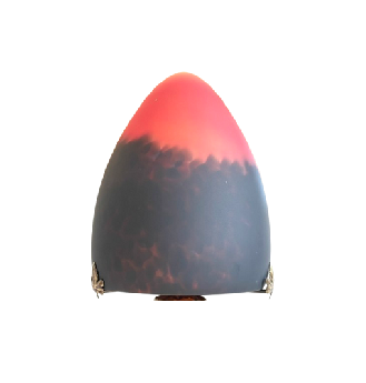Chapeau de lampe champignon en pâte de verre diamètre 18,5 cm.