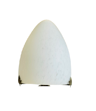 Chapeau de lampe champignon en pâte de verre diamètre 18,5 cm.