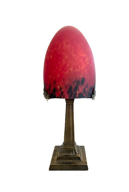 Lampe Champignon pâte de verre. Haut 38 cm.