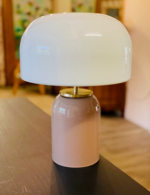 Lampe en verre soufflé, Lampe Champignon