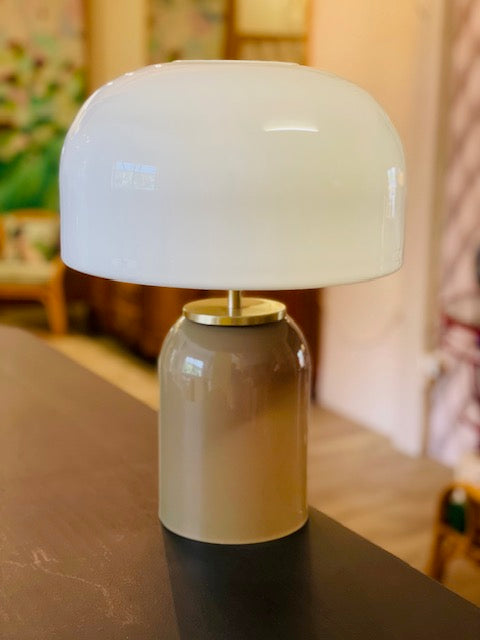 Lampe en verre soufflé, Lampe Champignon