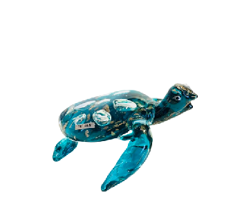 Tortue de mer en verre souffle