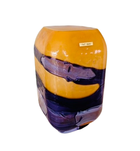 Vase en verre souffle bouche, fait main