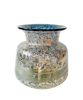 Vase en verre souffle bouche, fait main
