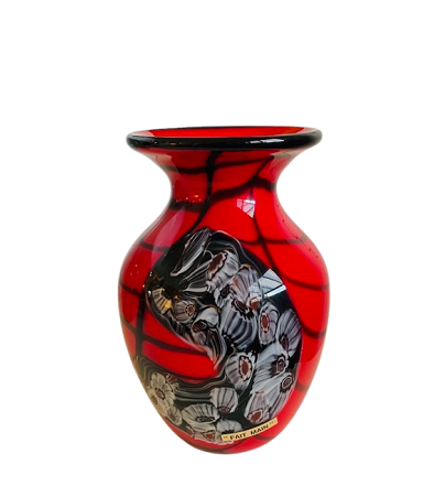 Vase en verre souffle bouche, fait main