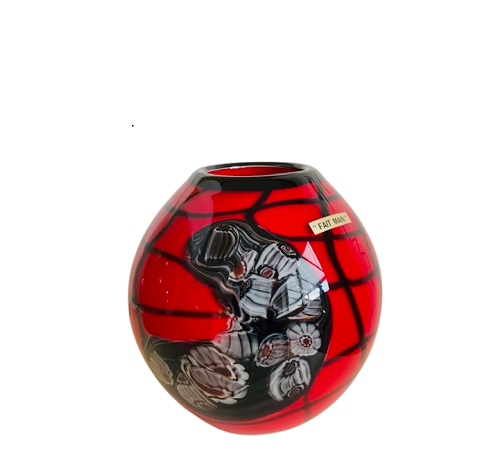 Vase en verre souffle bouche, fait main