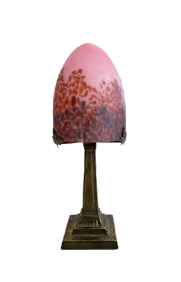lampe champignon pate de verre pied fer