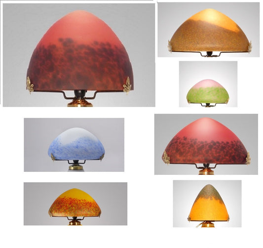 Chapeau de Lampe pâte de verre