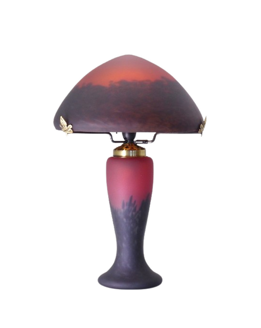 Lampe pâte de verre.                Haut. 42 cm