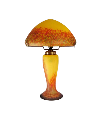 Lampe pâte de verre. Haut. 42 cm
