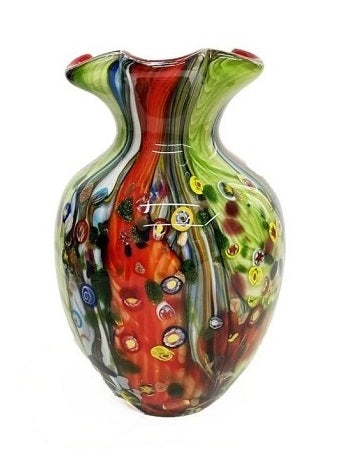 Vase en verre soufflé haut. 35 cm