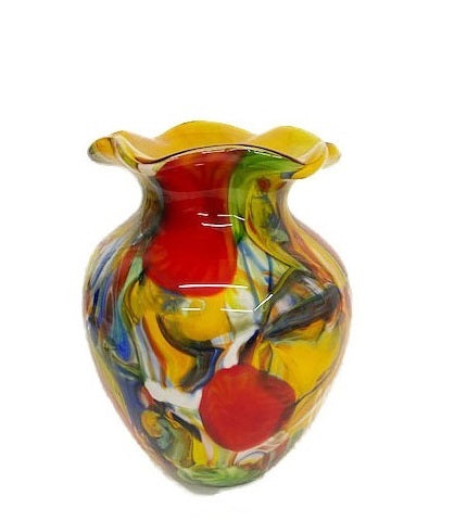 Vase en verre soufflé haut. 25 cm