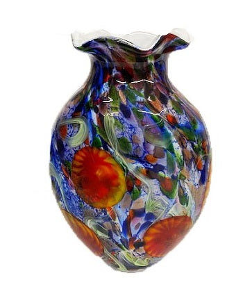 Vase en verre soufflé haut. 40 cm