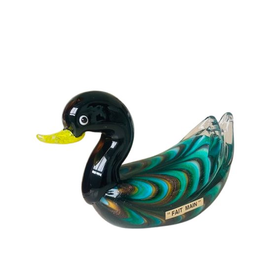 Canard en verre souffle fait main