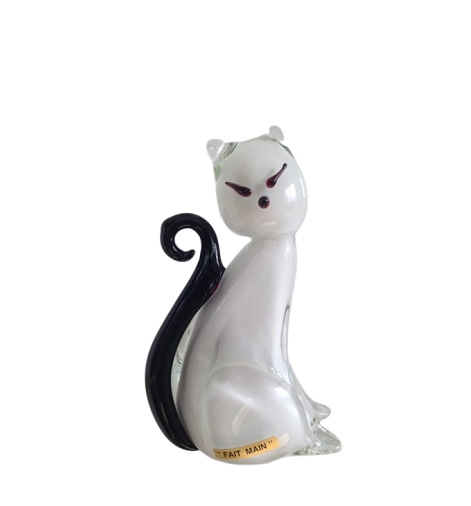 Chat en verre souffle PM