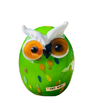 Chouette en verre souffle