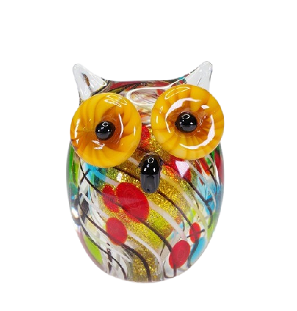 Chouette en verre souffle fait main