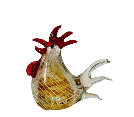 Coq en verre souffle