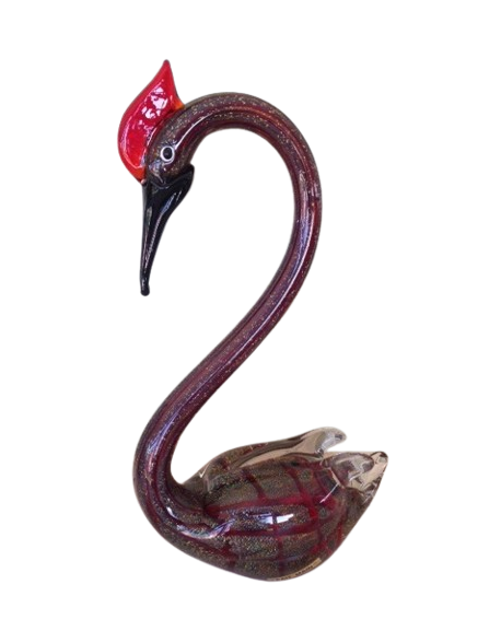 Cygne dore en verre souffle