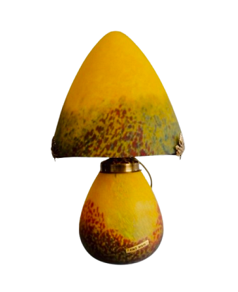 Lampe pâte de verre. Haut. 33 cm