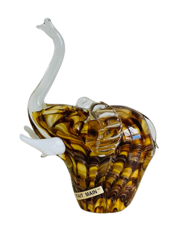 Eléphant en verre soufflé