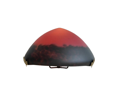 Chapeau de lampe champignon en pâte de verre diamètre 26,5 cm.
