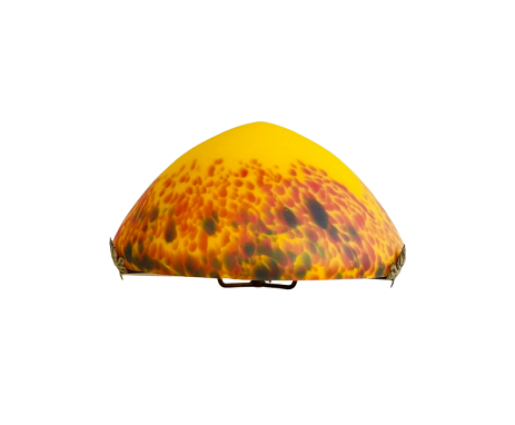Chapeau de lampe champignon en pâte de verre diamètre 26,5 cm.