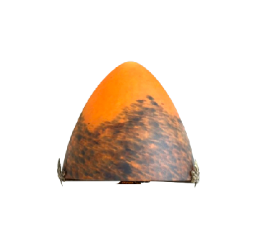 Chapeau de lampe champignon en pâte de verre diamètre 19 cm.