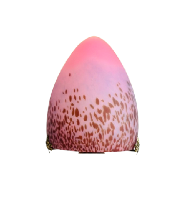 Chapeau de lampe champignon en pâte de verre diamètre 18,5 cm.