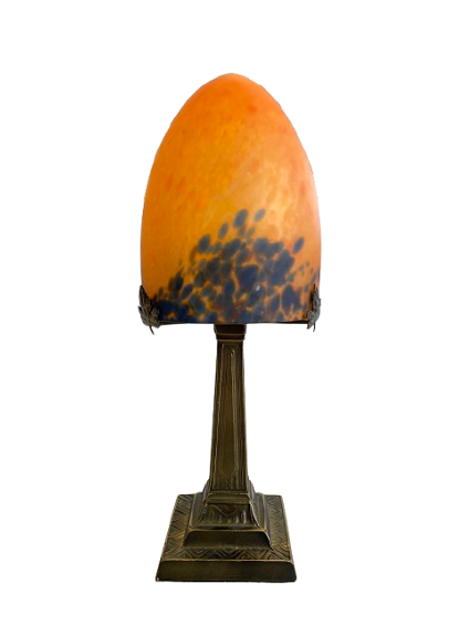 Lampe Champignon pâte de verre. Haut 38 cm.
