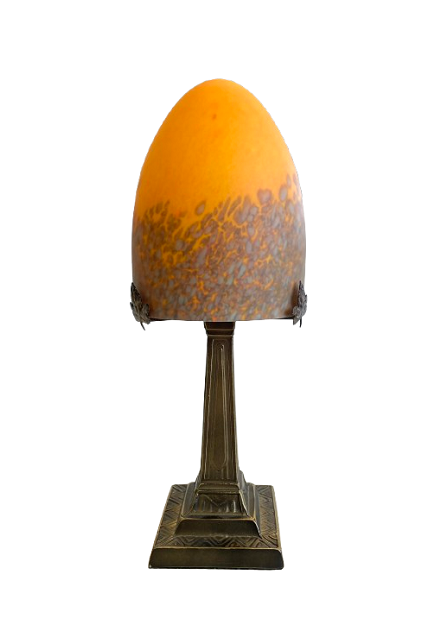 Lampe Champignon pâte de verre. Haut 38 cm.