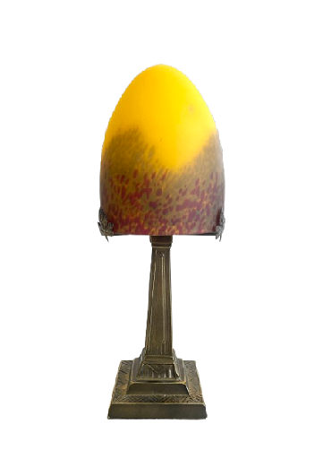 Lampe Champignon pâte de verre. Haut 38 cm.