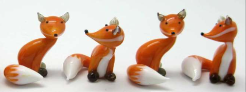Animaux en verre: Renard mini