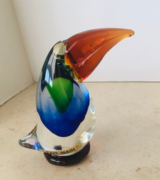 Toucan en verre soufflé