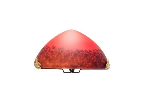 Chapeau de lampe champignon en pâte de verre diamètre 34 cm.
