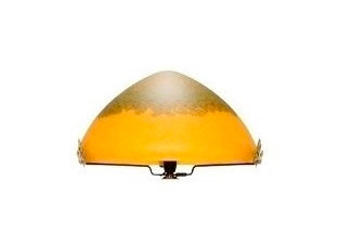 Chapeau de lampe champignon en pâte de verre diamètre 34 cm.