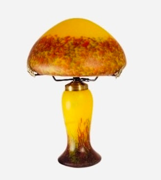 Lampe pâte de verre. Haut. 35 cm