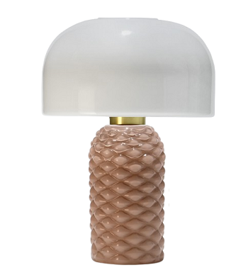 Lampe en verre soufflé, Lampe Champignon