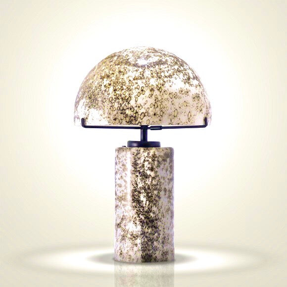 Lampe en verre soufflé