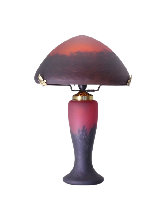 Lampe pâte de verre.